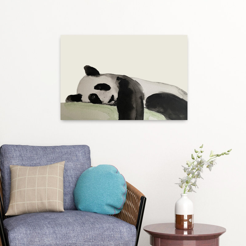 Art contemporain, art panda contemporain, H 16 po x l 24 po