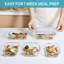 18 boîtes de rangement en verre avec couvercles, boîtes de préparation de repas, boîtes à bento hermétiques avec couvercles verrouillables pour micro-ondes, four, congélateur, lave-vaisselle, bleu