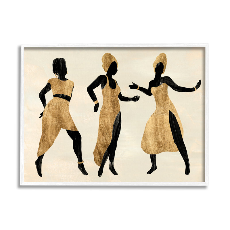 Powerful Women Dancing, Giclée encadrée blanc bord de mer, H 11 po x l 14 po