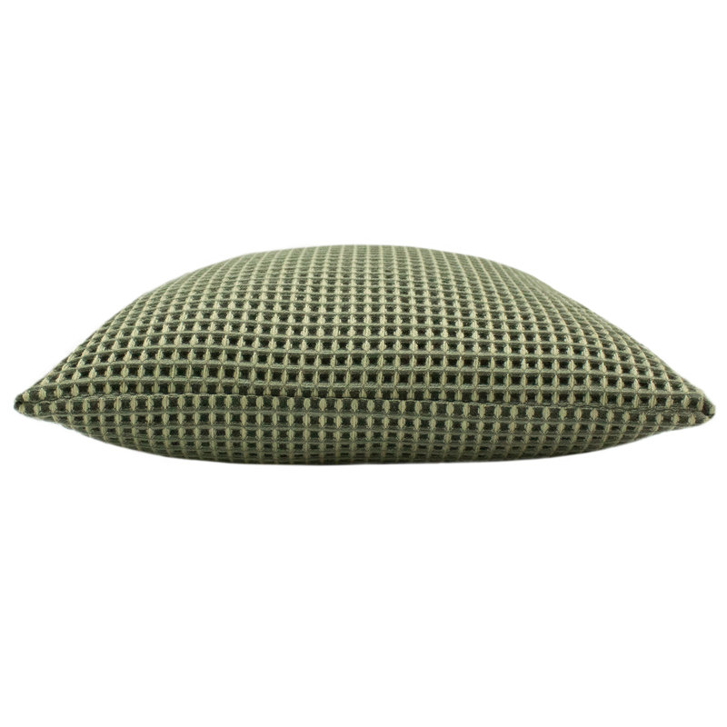 Geometric Yellow Square Throw Cushion, Charcoal