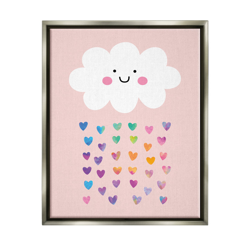 «Rains Rainbow Hearts with Happy Cloud», art mural par Seven Trees Design, H 21 po x l 17 po x P 1,7 po
