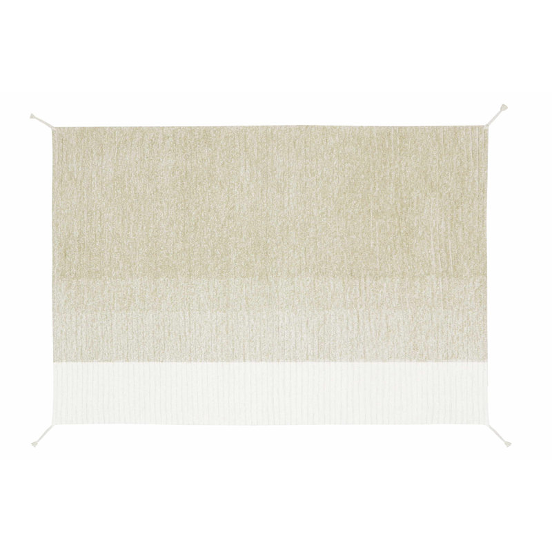 Gelato Green Reversible Washable Wool Rug 4' 7'' x 6' 7''