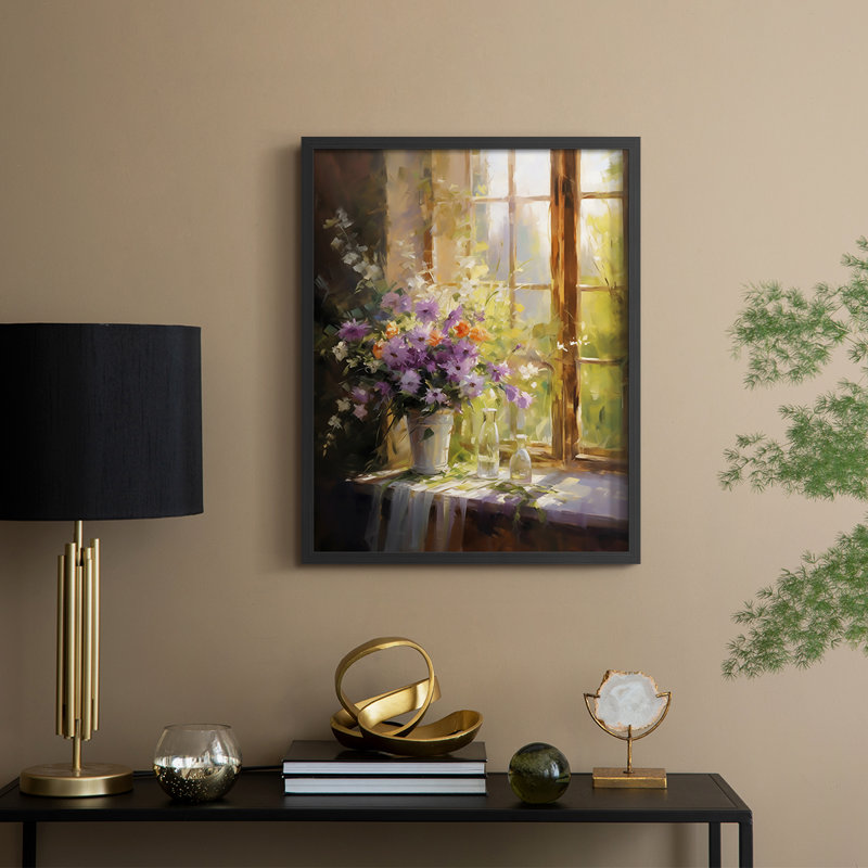 Série FLORAL DCCL XXXVI - reproduction encadrée de qualité supérieure - prête à être accrochée - aucun clou requis