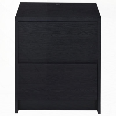 2-Drawer Nightstand LED Lights And USB