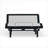 Queen Size Zero Clearance Adjustable Bed Base with Massage, USB and LED Night Light, Clean White and Charcoal Metal
