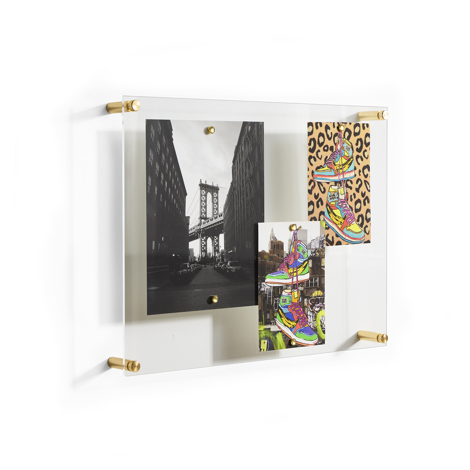 Easy Change Memo Board + Magnets, Gold, 19" x  23"