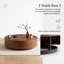 Table basse circulaire avec base en fer