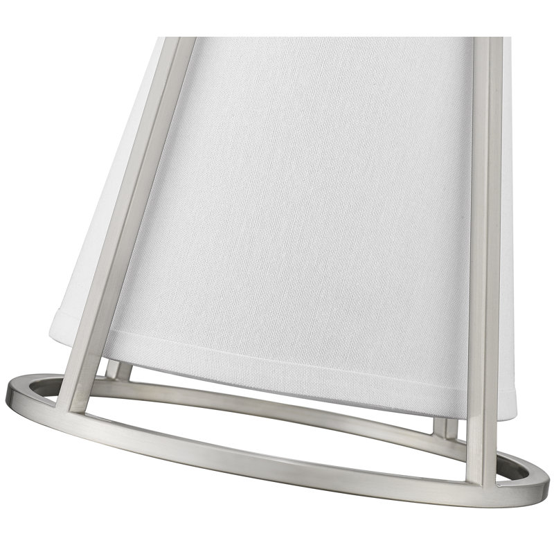 Luminaire à pot simple 1 lumières Emmanuella, Nickel brossé