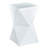 Prism Hourglass Glass Side Table - White-470376046