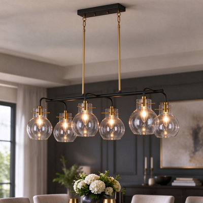 Luminaire suspendu conique unique à 6 lumières Froney
