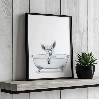 «Pig in Tub» par Ashley Justice, reproduction d'art