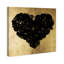 Cœur noir - impression sur toile-23151252