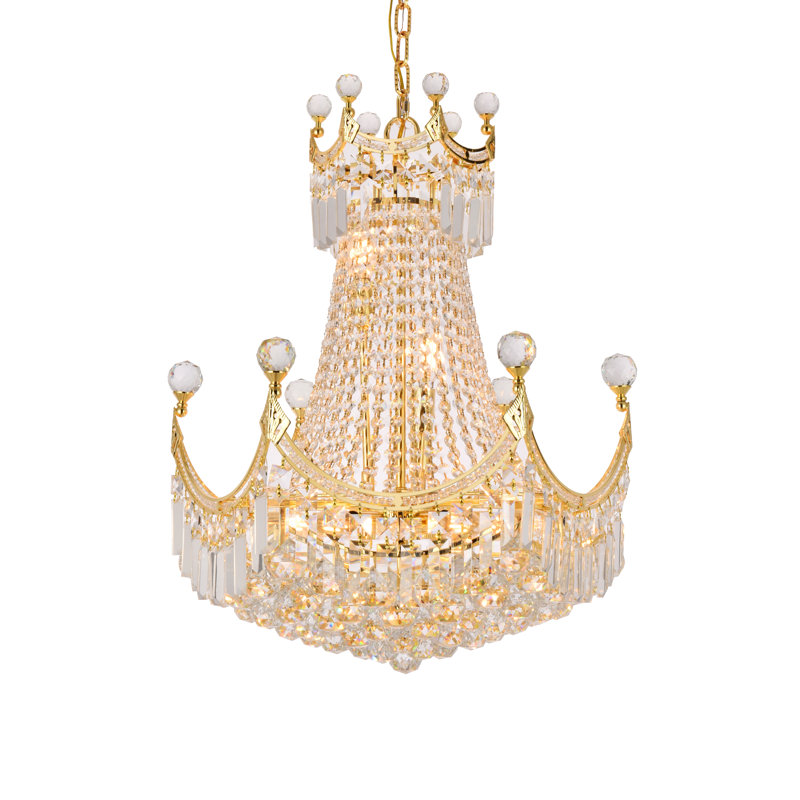 Eustacio 9 - Light Dimmable Tiered Chandelier, Gold