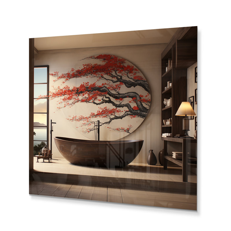 «Bathroom & Japon», impression sur métal, H 16 po x l 16 po x P 1 po