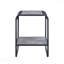 Table de bout en métal avec tablette inférieure gris béton