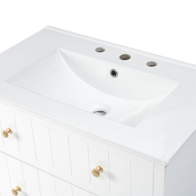 Wenty 29.9'' Ceramic Rectangular Bathroom Sink