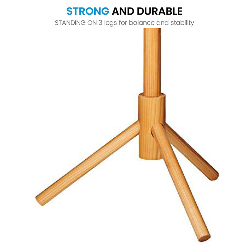 Portemanteau autoportant en bois, Naturel / naturel