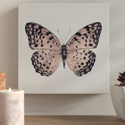« rose et noir papillon ii »-impression sur toile