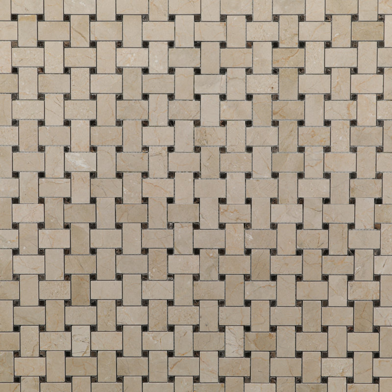 Agna Marble Mosaic Wall & Floor Tile, Polished Cream