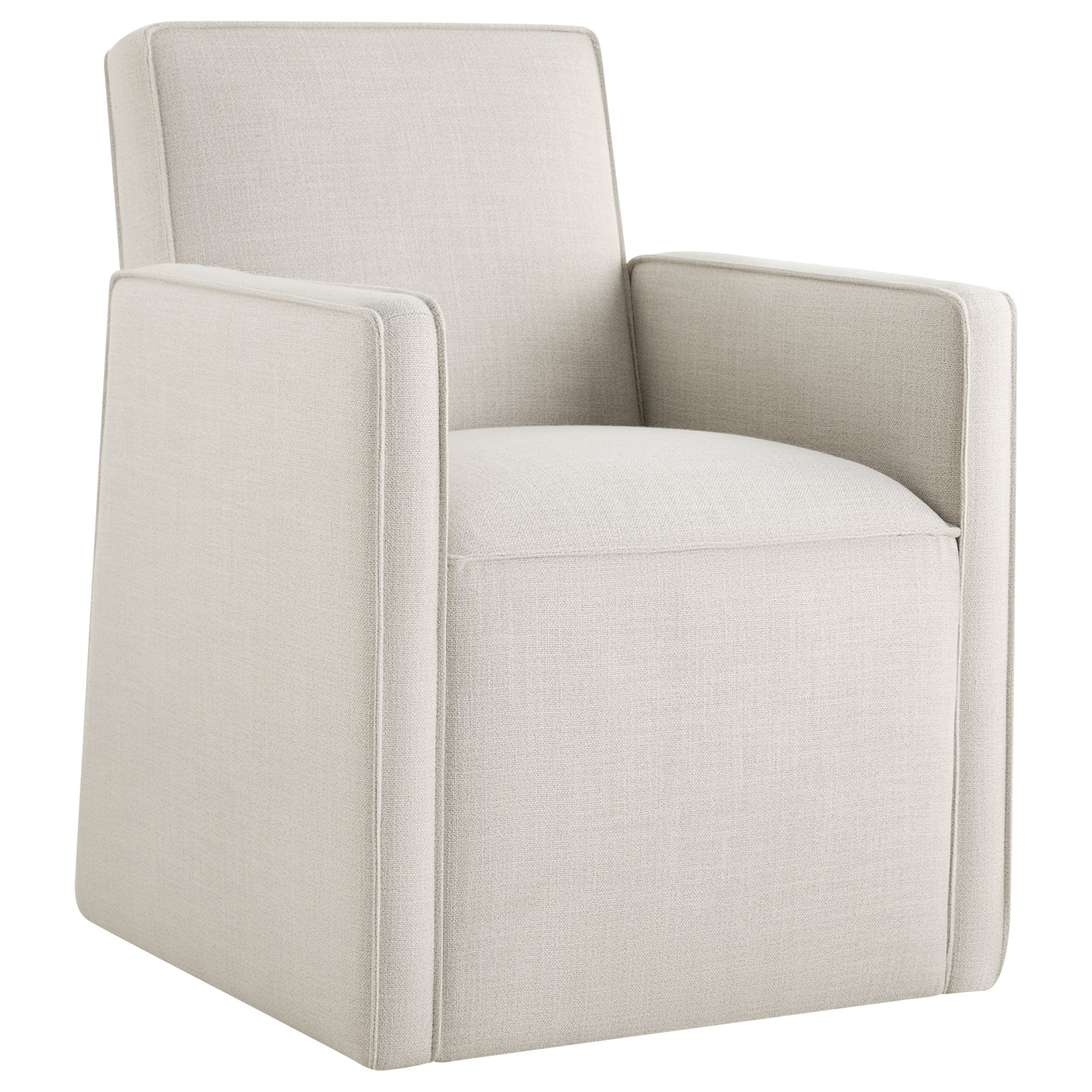 Henley Caster Wheel Dining Armchair, Performance Linen Effie Linen
