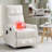 Beige Heat Massage Manual Recliner Chair with Rocker and Swivel in Fabric for Living Room-2100764766