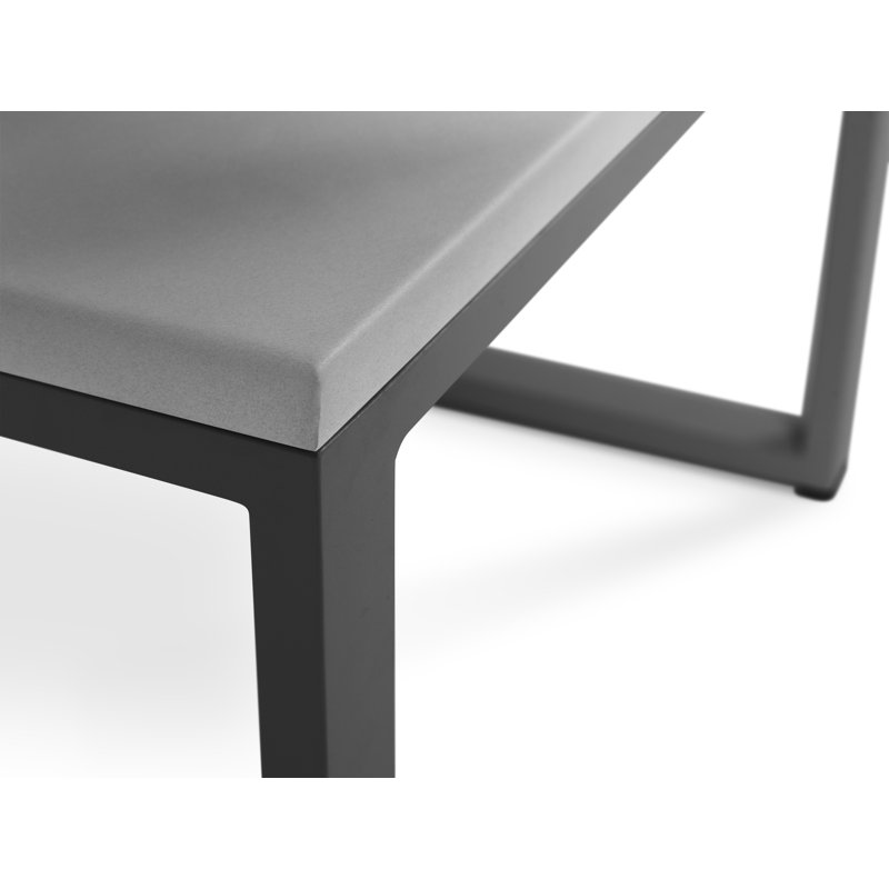 Palantoni Rectangular Metal Outdoor Coffee Table , cm W cm D, Anthracite, 41cm H x 70cm W x 70cm D