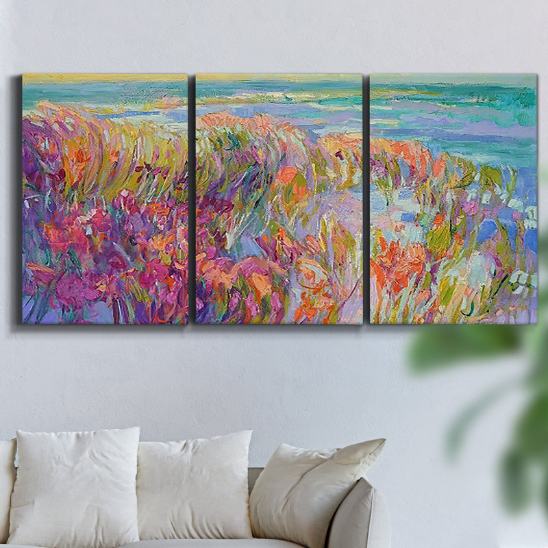 Prière du matin - Toile encadrée multi-pièces, H 60 po x l 120 po x P 2 po