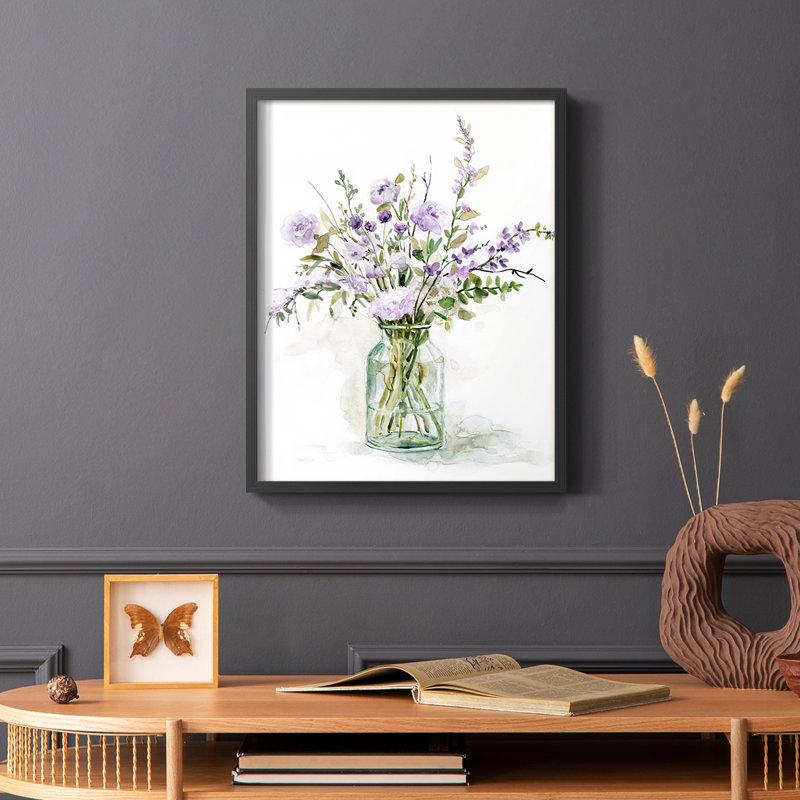 «Purple Passion I», reproduction encadrée - bois massif, Noir, H 10 po x l 8 po