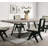 Contemporary 5Pc Dining Set Rubber Wood Table W 4X Side Chairs Rectangle Dining Table
