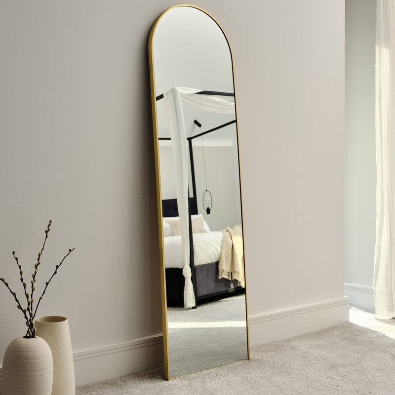 Symari Full Length Arch Mirror, 170 cm H x 50 cm W, Gold