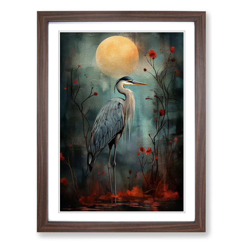 Heron Dadaism Art - Framed Print