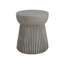 Table d'appoint d'extérieur en béton léger avec structure en sablier, finition gris clair