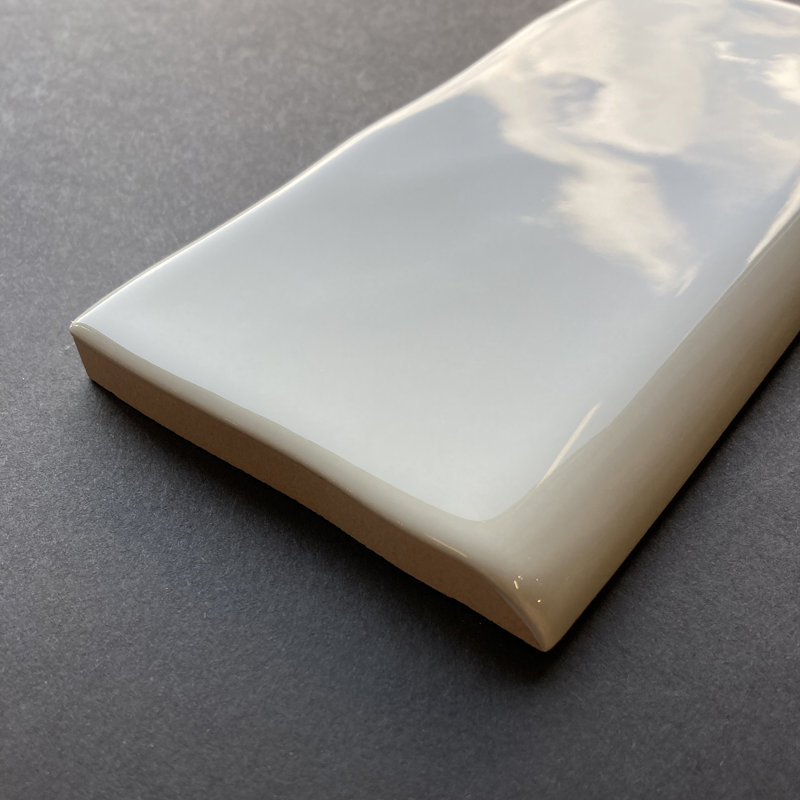 Guastavino 6'' x 3'' Ceramic Bullnose Tile Trim, Soft Green