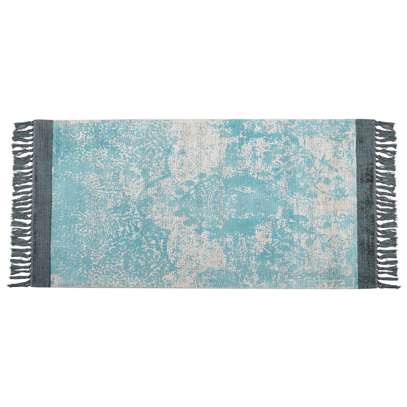 Akeilah Rectangle cm Moroccan Viscose Hand Woven Area Rug, Rectangle 80 x 150cm