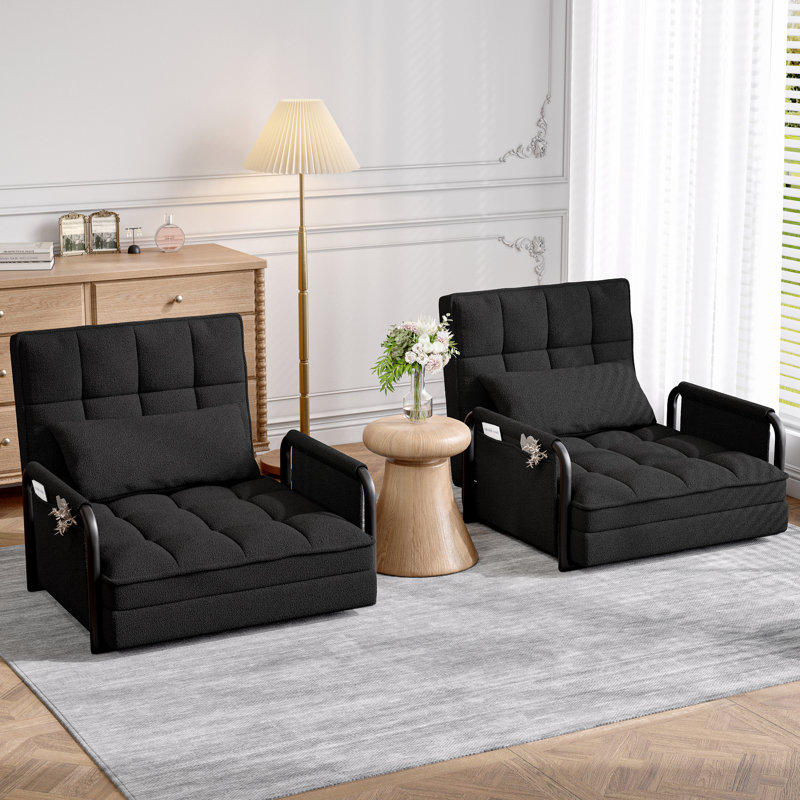 Upholstered Accent Chair, Black