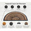 Tapis d'entrée semi-rond en fibres de coco naturel et en caoutchouc «Sunburst» de Pâques - 18 po x 30 po, épais, durable, robuste et résistant, facile à nettoyer