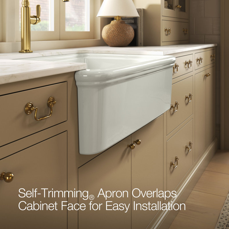 Audrine35-1/2" Undermount Single-Bowl Farmhouse Kitchen Sink, Dune, 36"