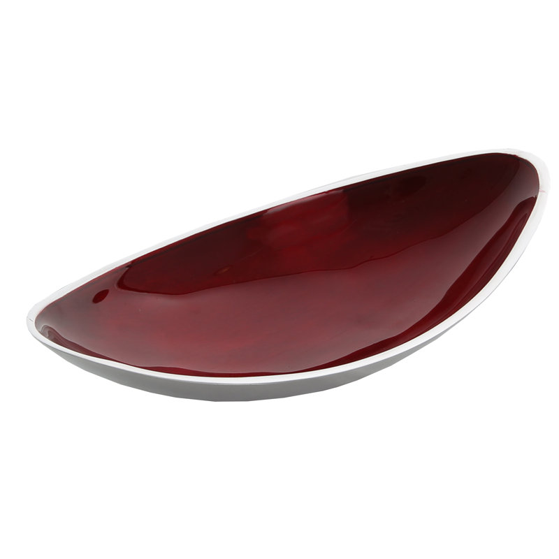 17 Stories Menzies Aluminum Serving Bowl, Red