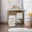 Repose-pieds / tabouret en S en velours - blanc-130176592