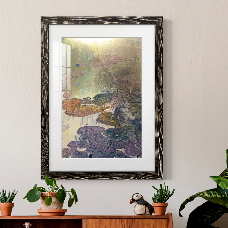 Cadre encadré de qualité supérieure Monet's Landscape III - prêt à être accroché, H 44 po x l 31 po x P 1 po, Noir