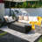 Rectangle Concrete Smokeless Fire Pit Table with Lid-2013323536-2013323550