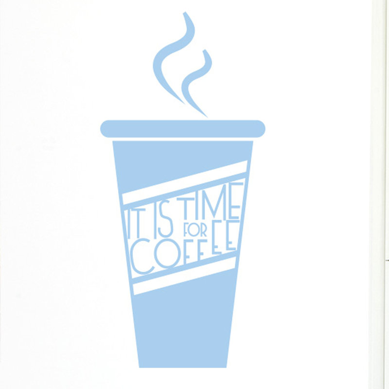 Food & Beverage Wall Decal, Large, Light Blue