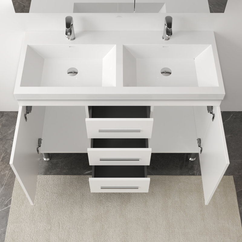 Almando Modern 48" Double Bathroom Vanity Set