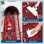 Grand tapis de père Noël et de renne 9 x 12 antidérapant, tapis lavable mince, revêtement de sol à poils courts doux, tapis imprimé intérieur sans perte de poils pour les espaces ouverts, rouge-266849288-266849295