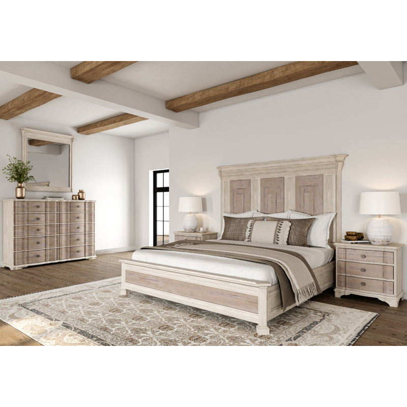 Alcove Rectangle Solid Wood Beveled Wall Mirror