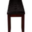 Banc moderne pour chambre à coucher et salon, siège, pieds fuselés en bois, revêtement, rectangulaire, massif, bois de cerisier brun de style contemporain