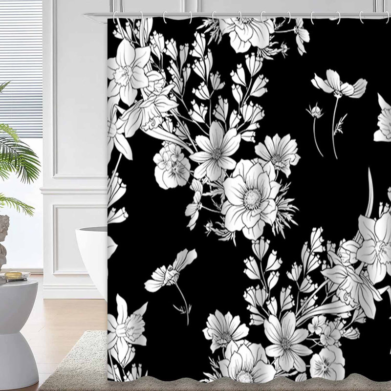 Rideau de douche Poppy Flowers Anemone, L 72 po x l 72 po