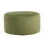 Velours olive rond - 16,7 pouces de hauteur, 29,69 de largeur, fonctionne comme repose-pieds ou table d'appoint, repose-pieds de table confort et style luxueux, look sophistiqué moderne