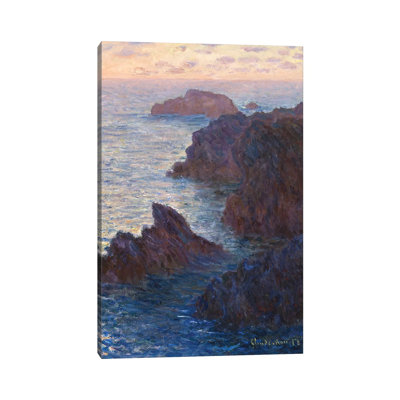 Rocks At Bell-Ile, Port-Domois, 1886 by Claude Monet - Wrapped Canvas Gallery-Wrapped Canvas Giclée