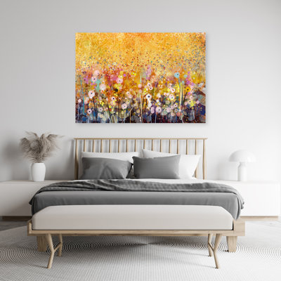 Colorful Flowers Meadow Nature - Wrapped Canvas Print